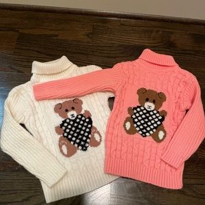 Bundle Winter turtleneck sweater bundle Teddy Bear size 4-6